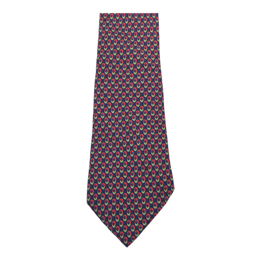 Hermes Silk Tie Navy Red