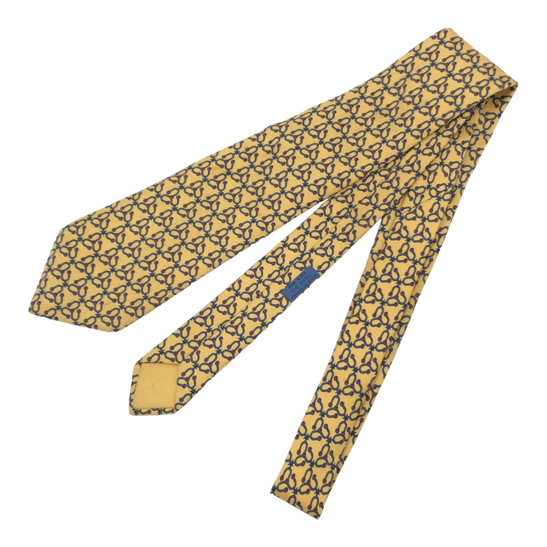 Hermes Yellow Silk Tie 8.5cm