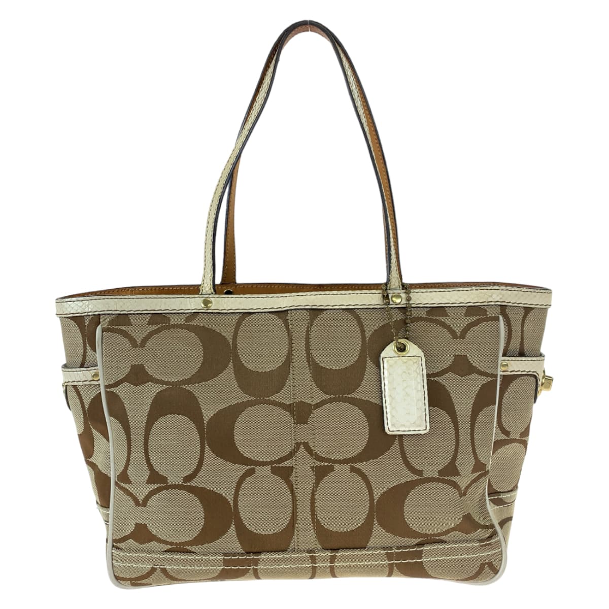 Coach Signature Embossed Canvas Tote Bag 7874