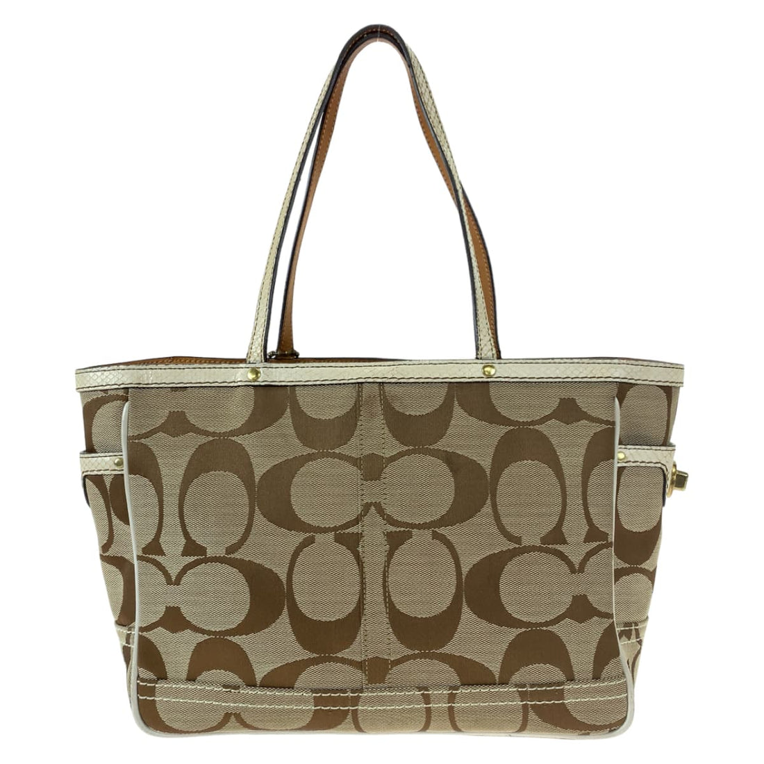 Coach Signature Embossed Canvas Tote Bag 7874