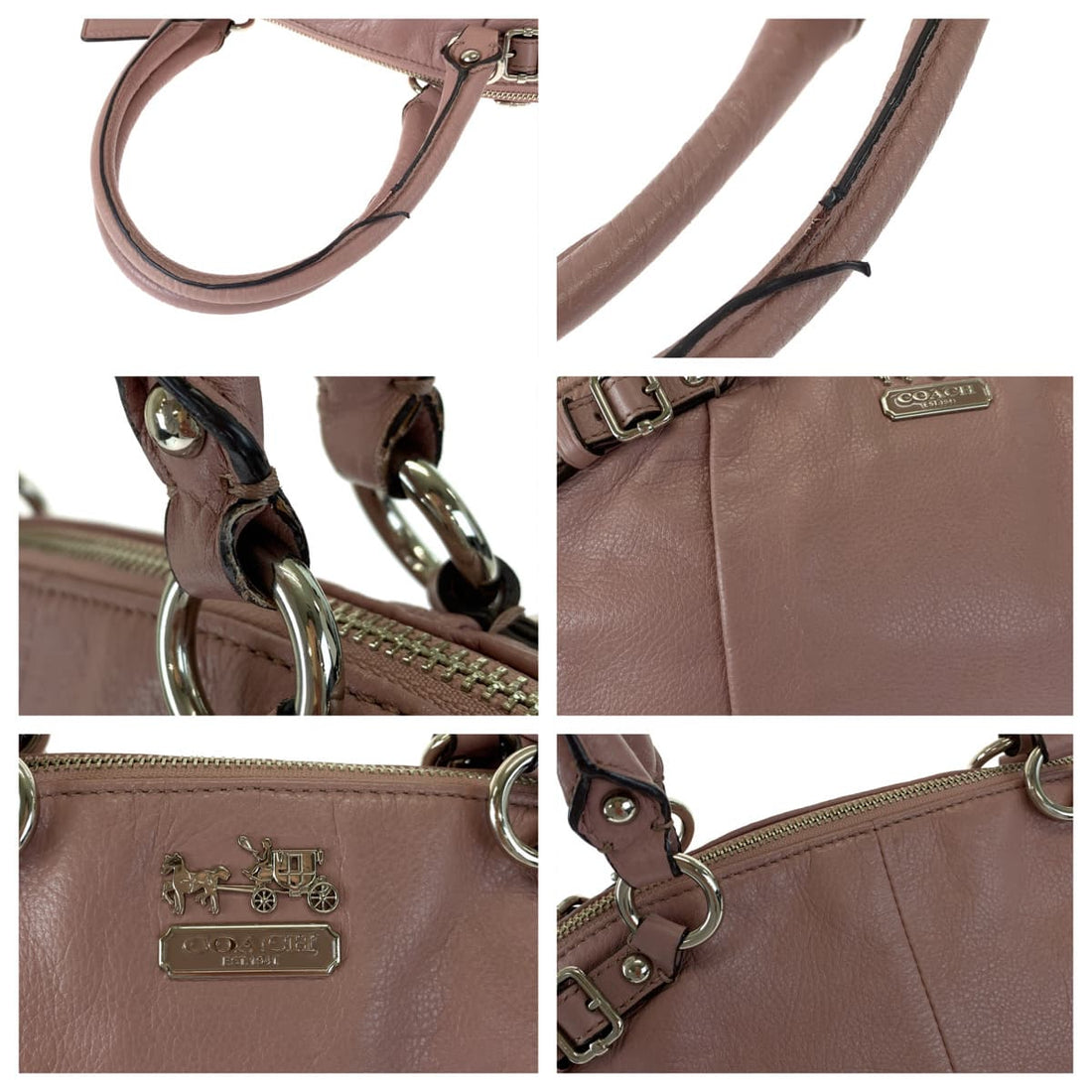 Coach Madison Pink Leather 2way Bag