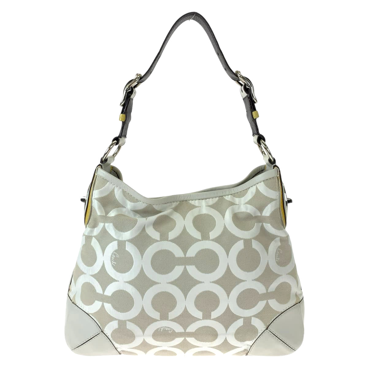 Coach Op Art Peyton Canvas Shoulder Bag 14512 in Very Good Condition