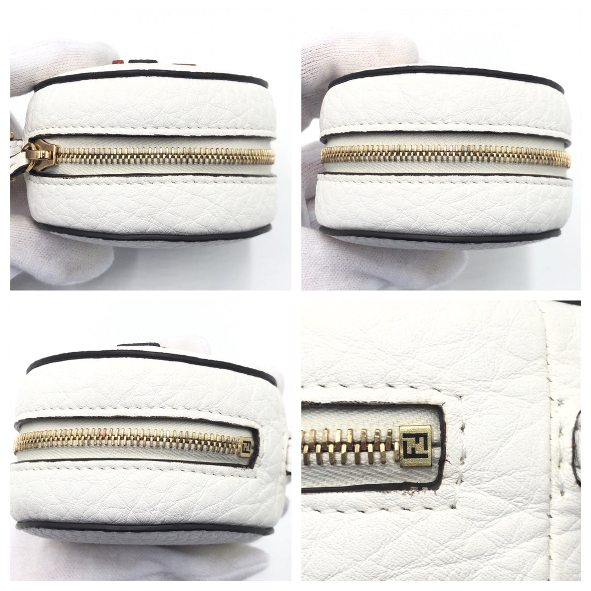 Fendi Nylon Backpack with Pouch, Unisex, White, FENDI FILA Collaboration in Very Good Condition