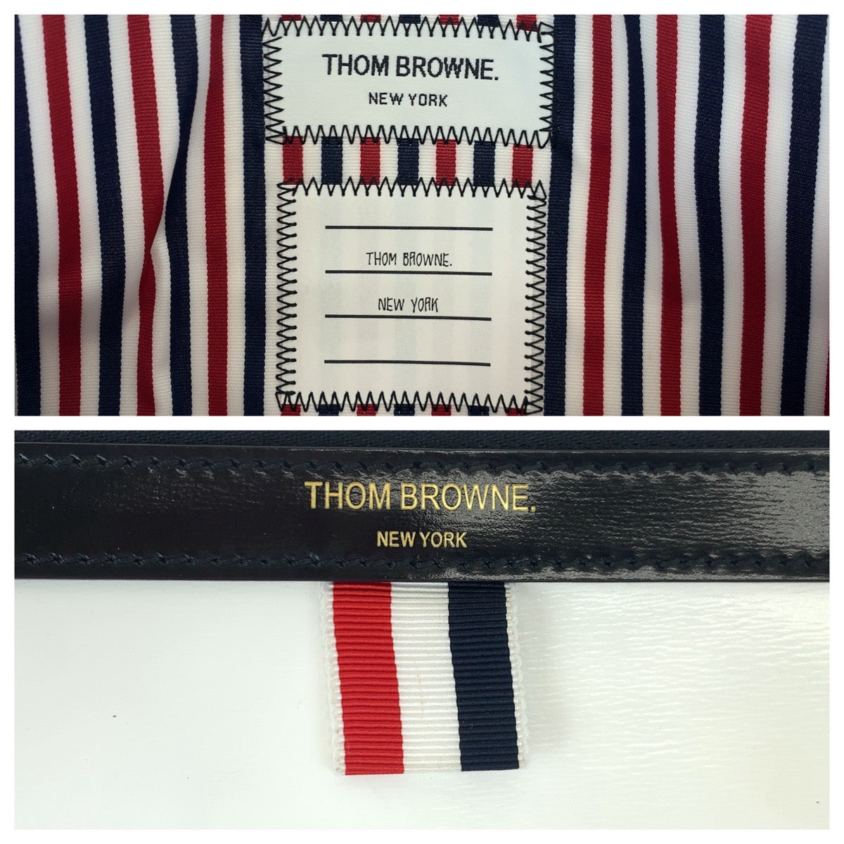 Thom Browne Leather Clutch Bag in Very Good Condition