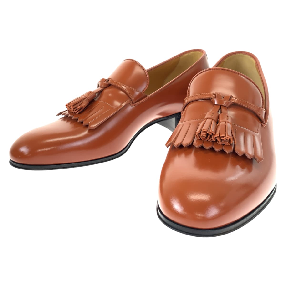 Gucci Leather Tassel Loafers Brown