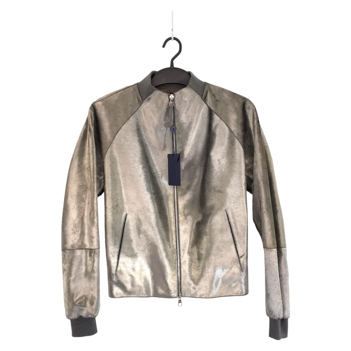 Louis Vuitton Silver Harako Leather Jacket