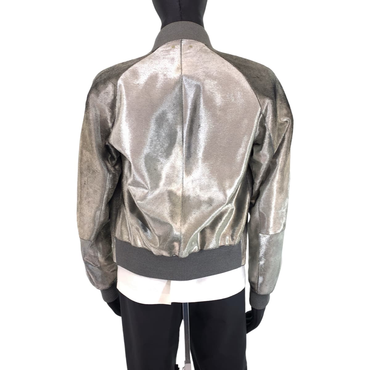 Louis Vuitton Silver Harako Leather Jacket