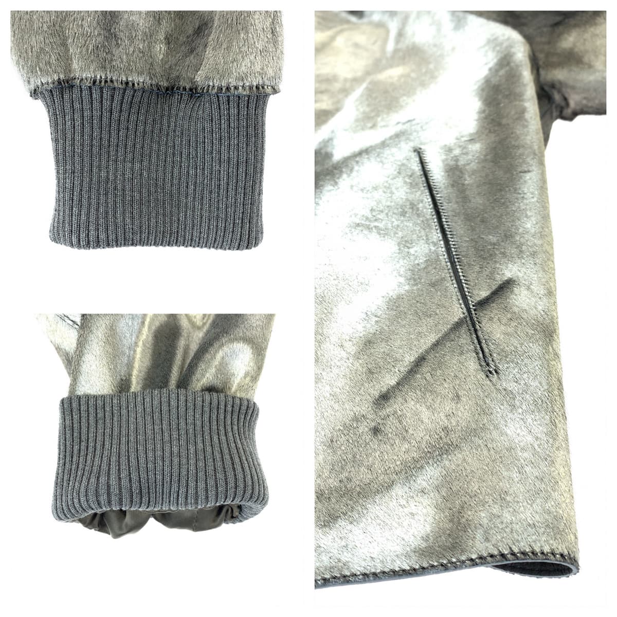 Louis Vuitton Silver Harako Leather Jacket