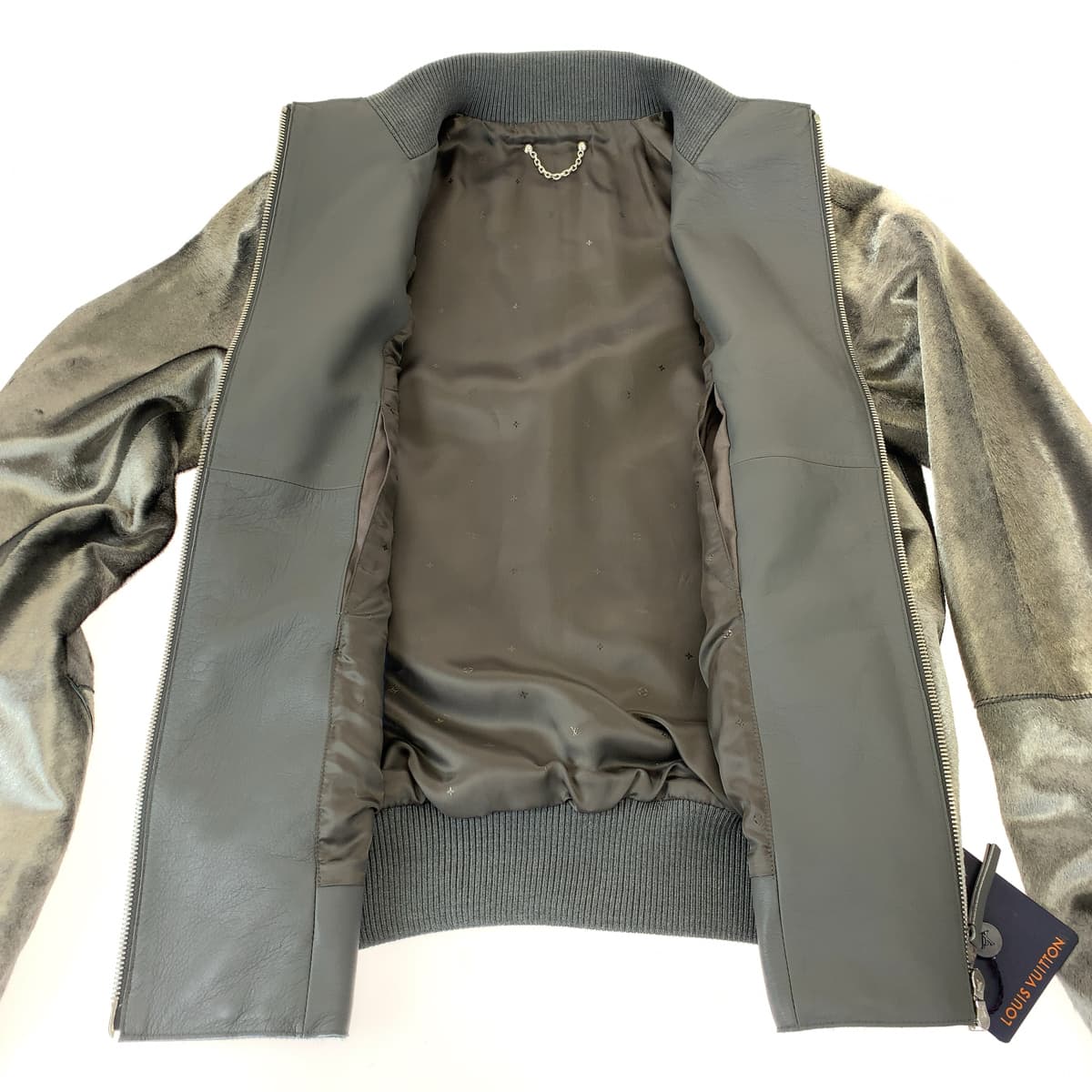 Louis Vuitton Silver Harako Leather Jacket