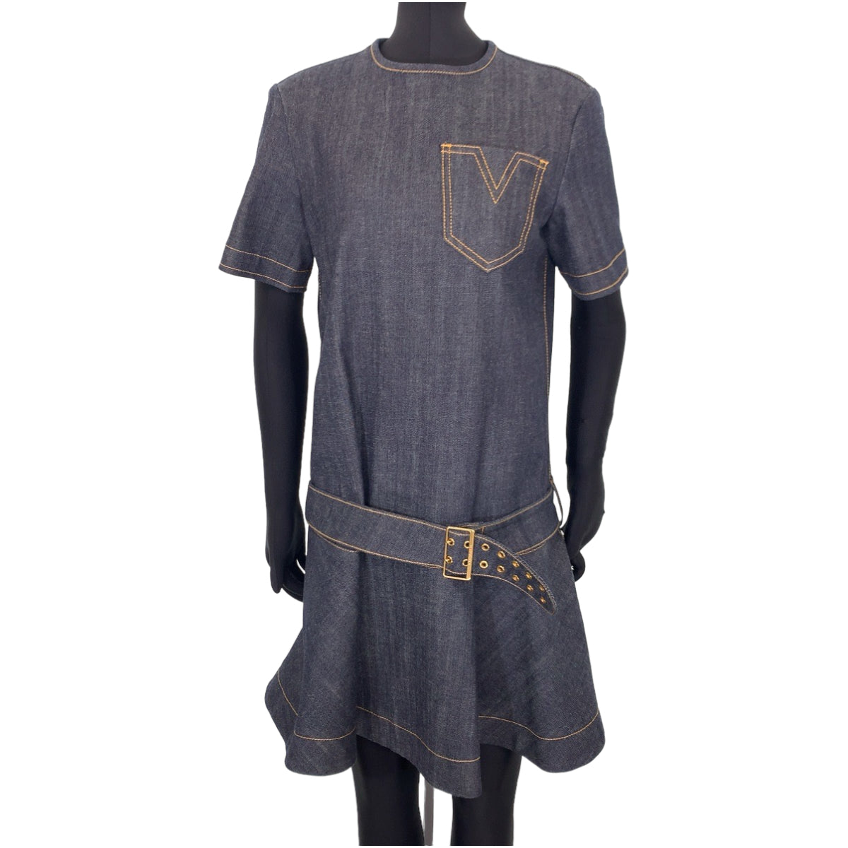 Louis Vuitton Blue Cotton Denim Dress