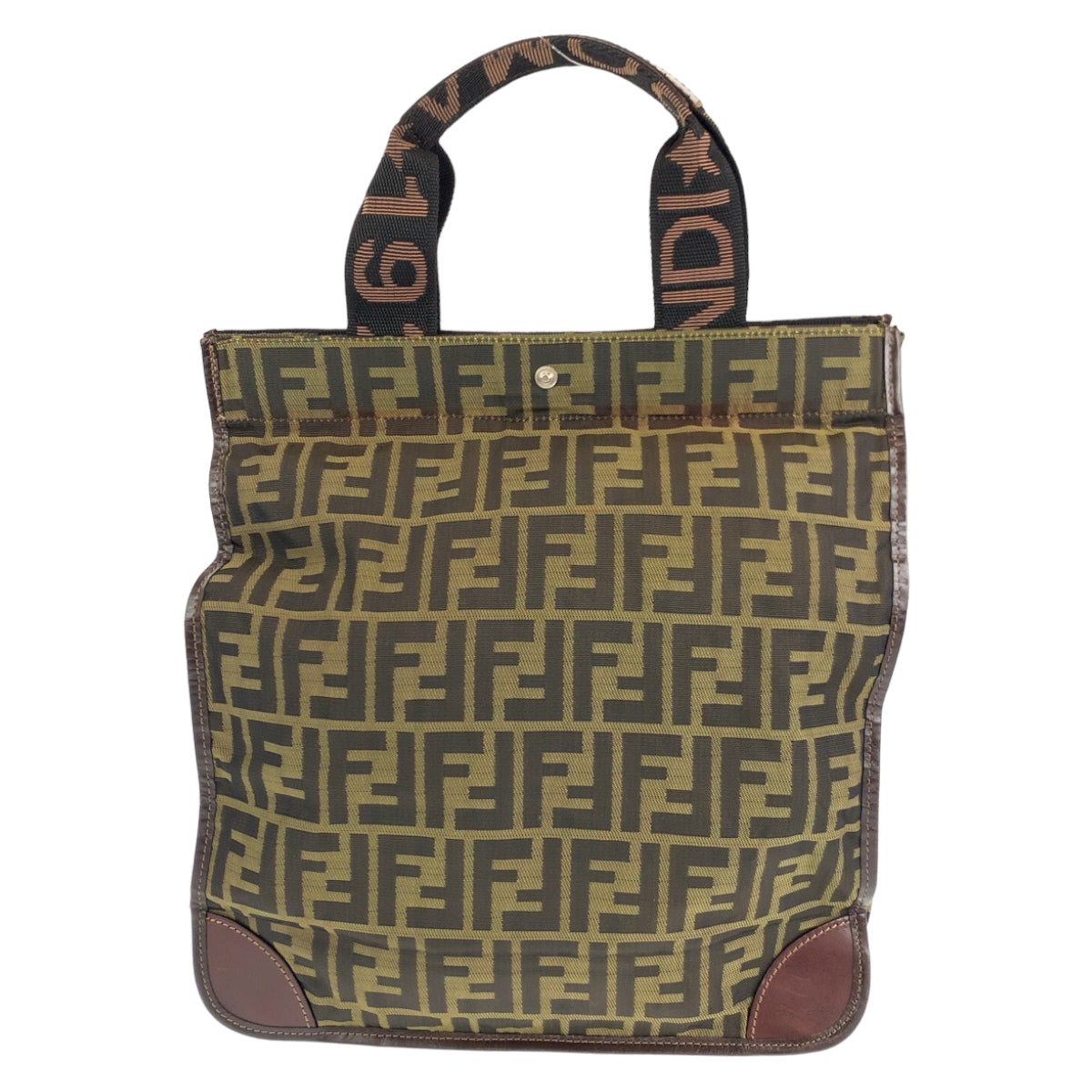 Fendi Zucca Canvas/Leather Tote Bag in Very Good Condition