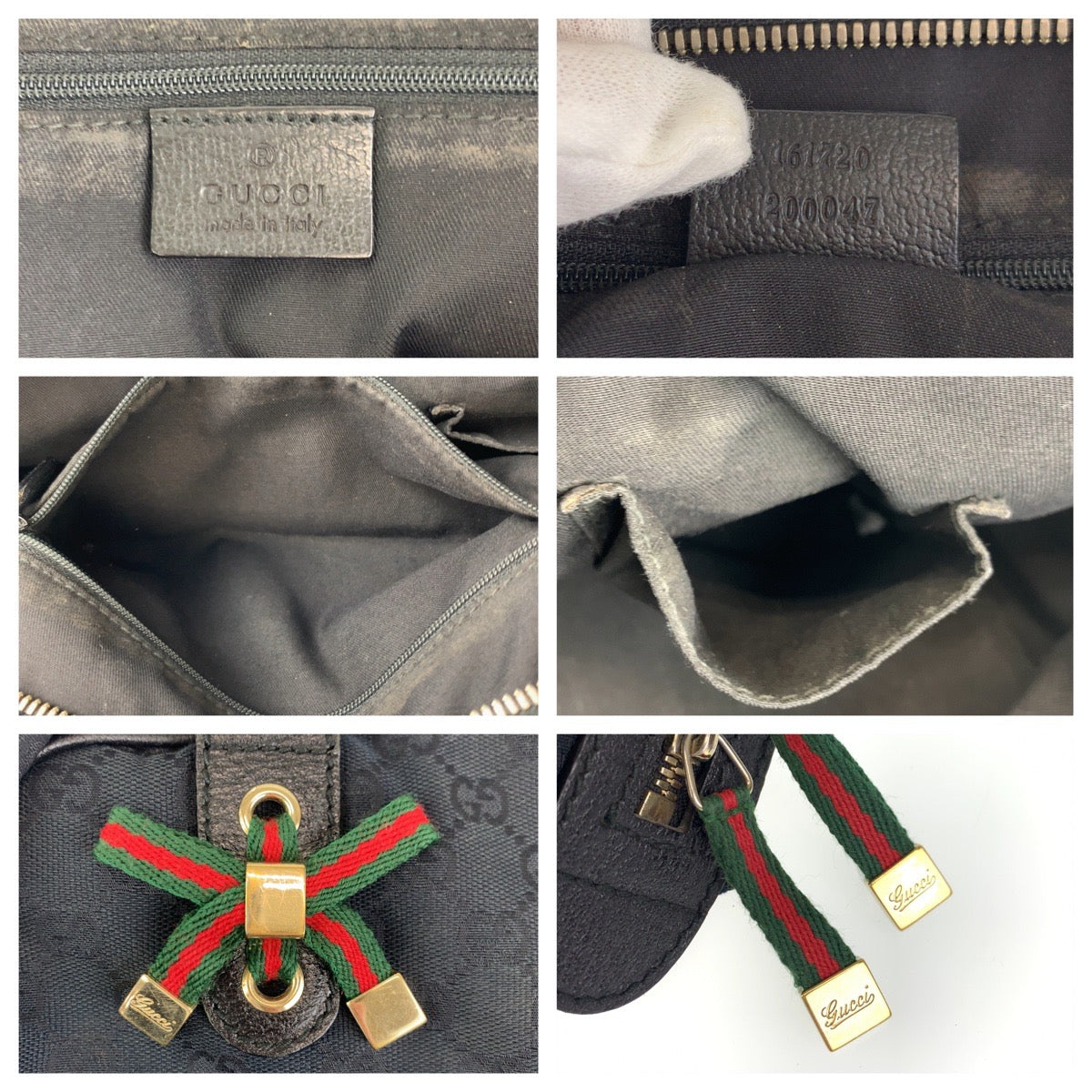 Gucci Princy Sherry Line GG Canvas Leather Bag