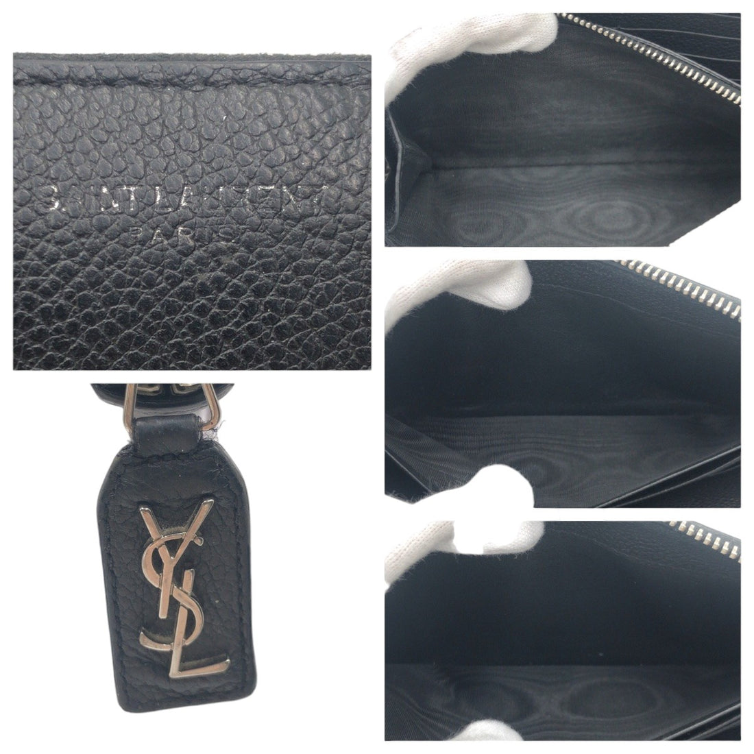 Yves Saint Laurent Leather Zip Wallet