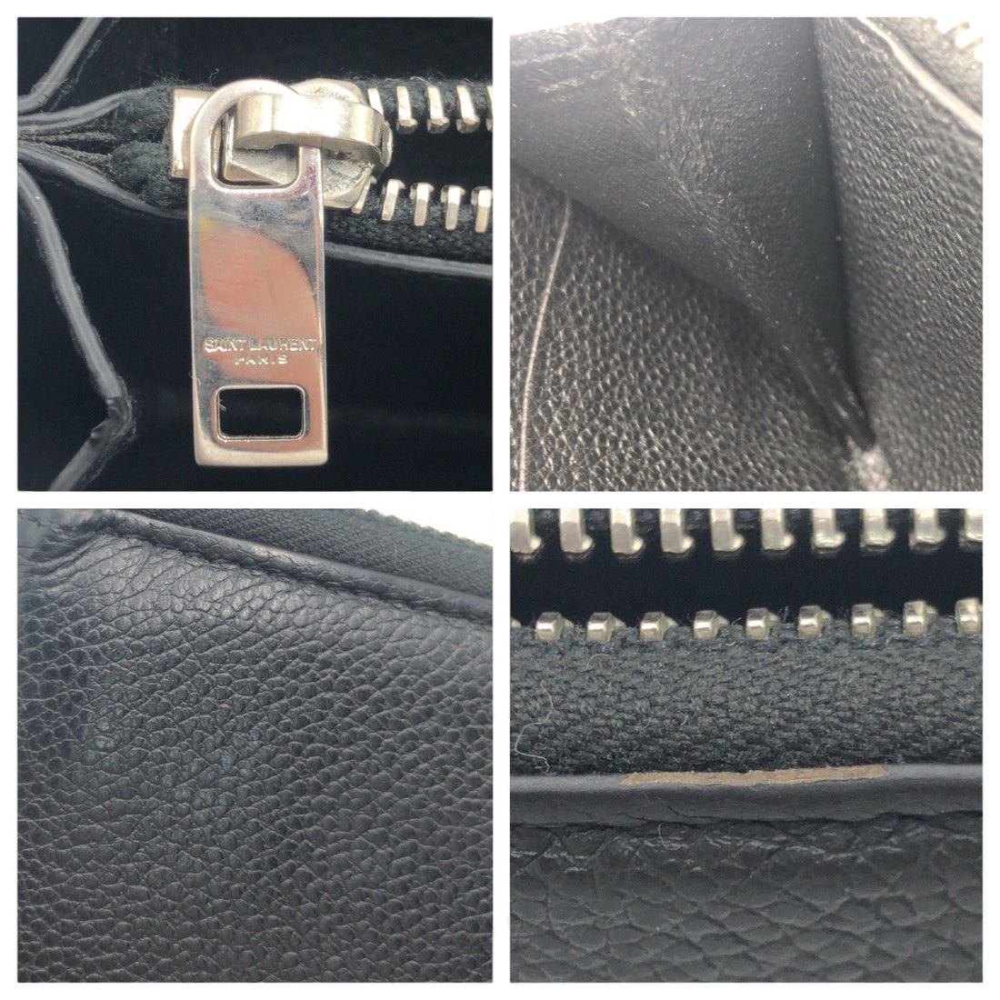 Yves Saint Laurent Leather Zip Wallet