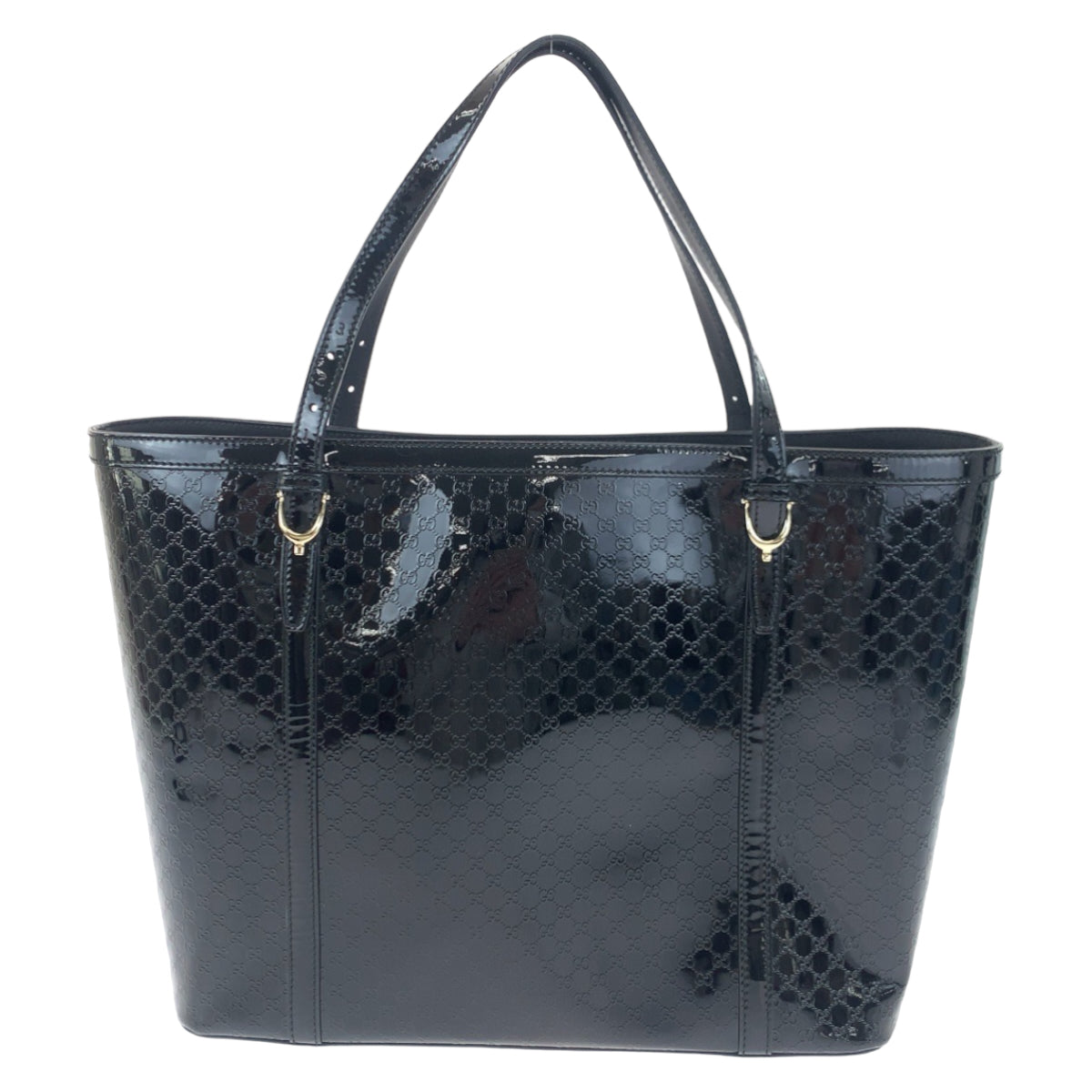 Gucci Micro GG Patent Leather Tote Bag 309613 in Great Condition