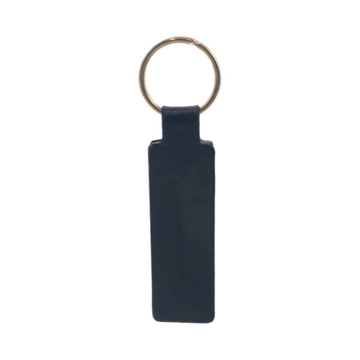 Dior Vintage Leather Keychain Black Gold