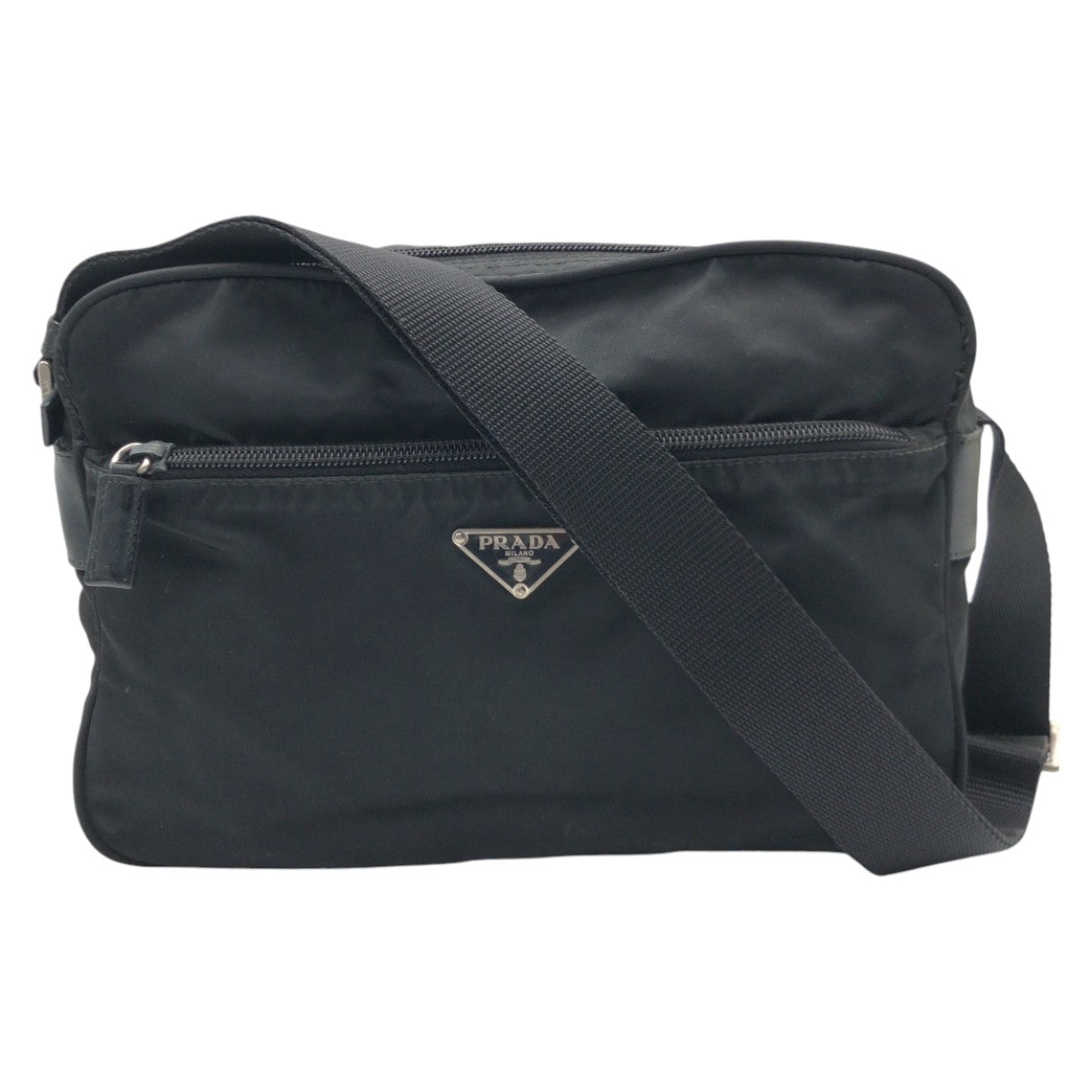 Prada Nylon Tessuto Triangle Logo Shoulder Bag