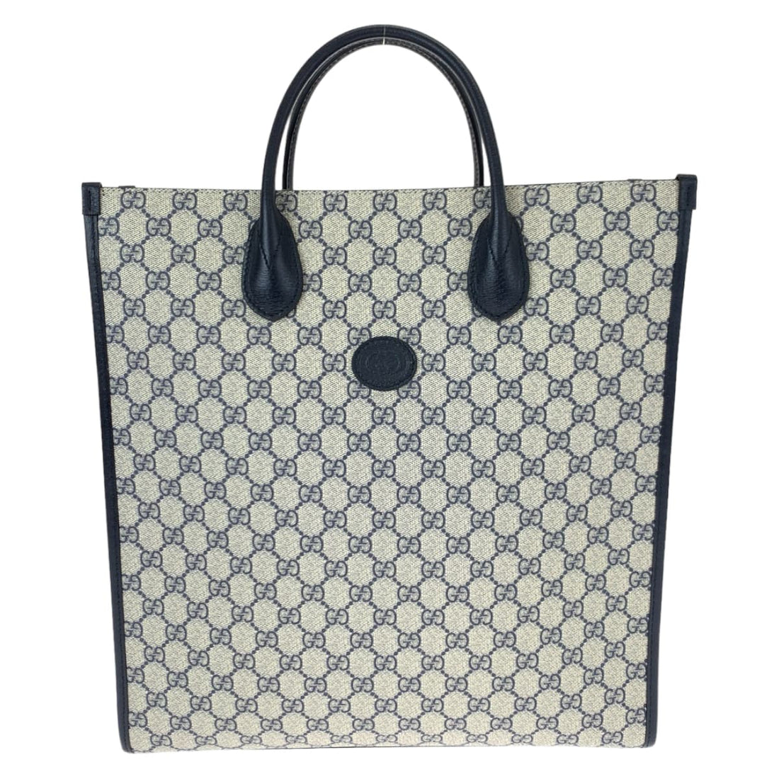 Gucci Interlocking G Beige Black PVC Tote Bag