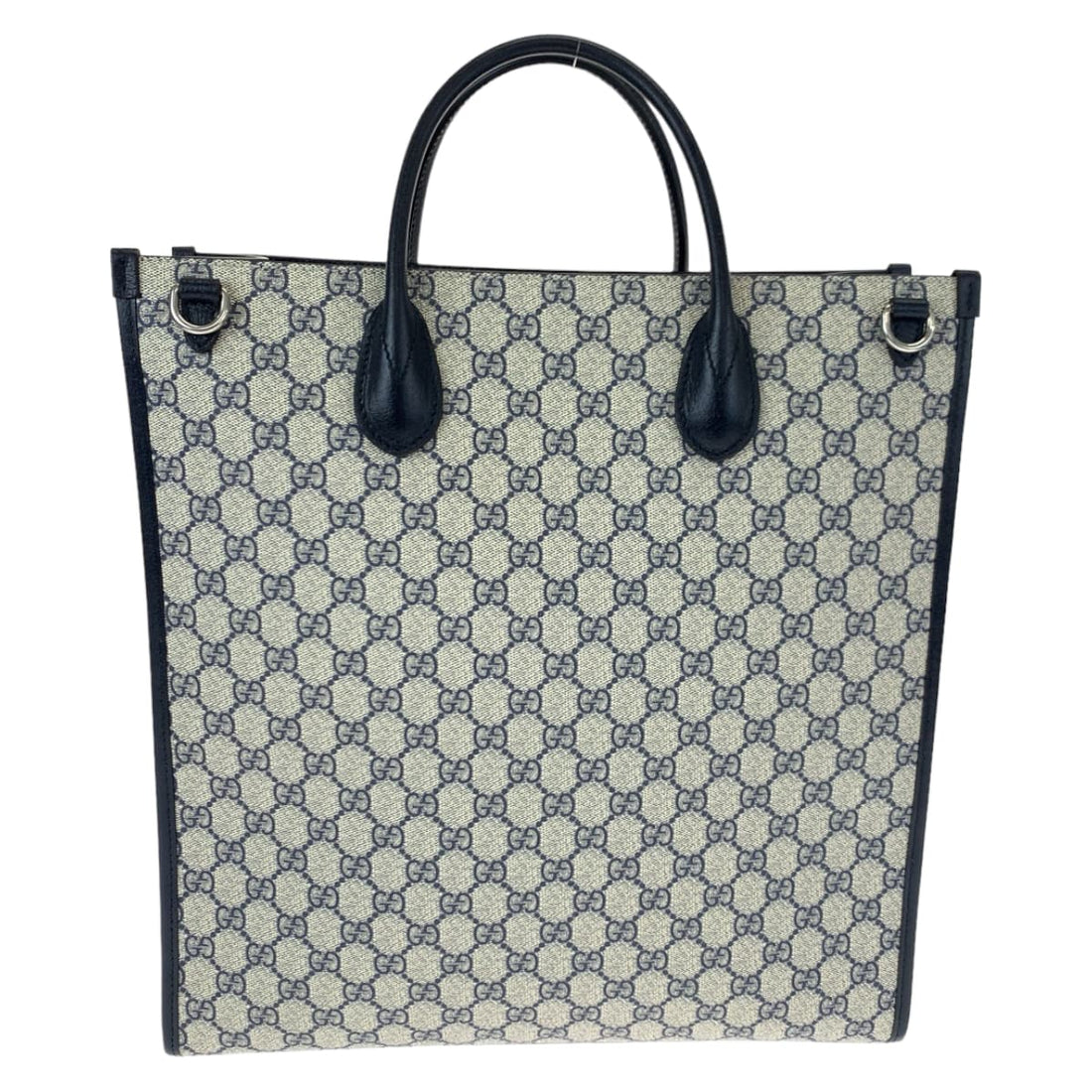 Gucci Interlocking G Beige Black PVC Tote Bag