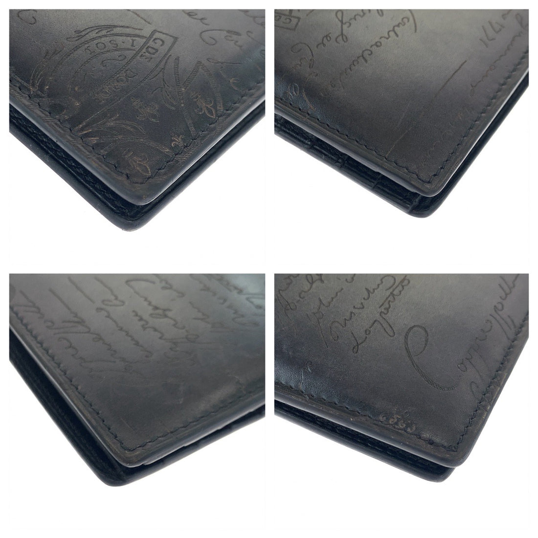 Berluti Leather Calligraphy Bifold Wallet in Very Good Condition