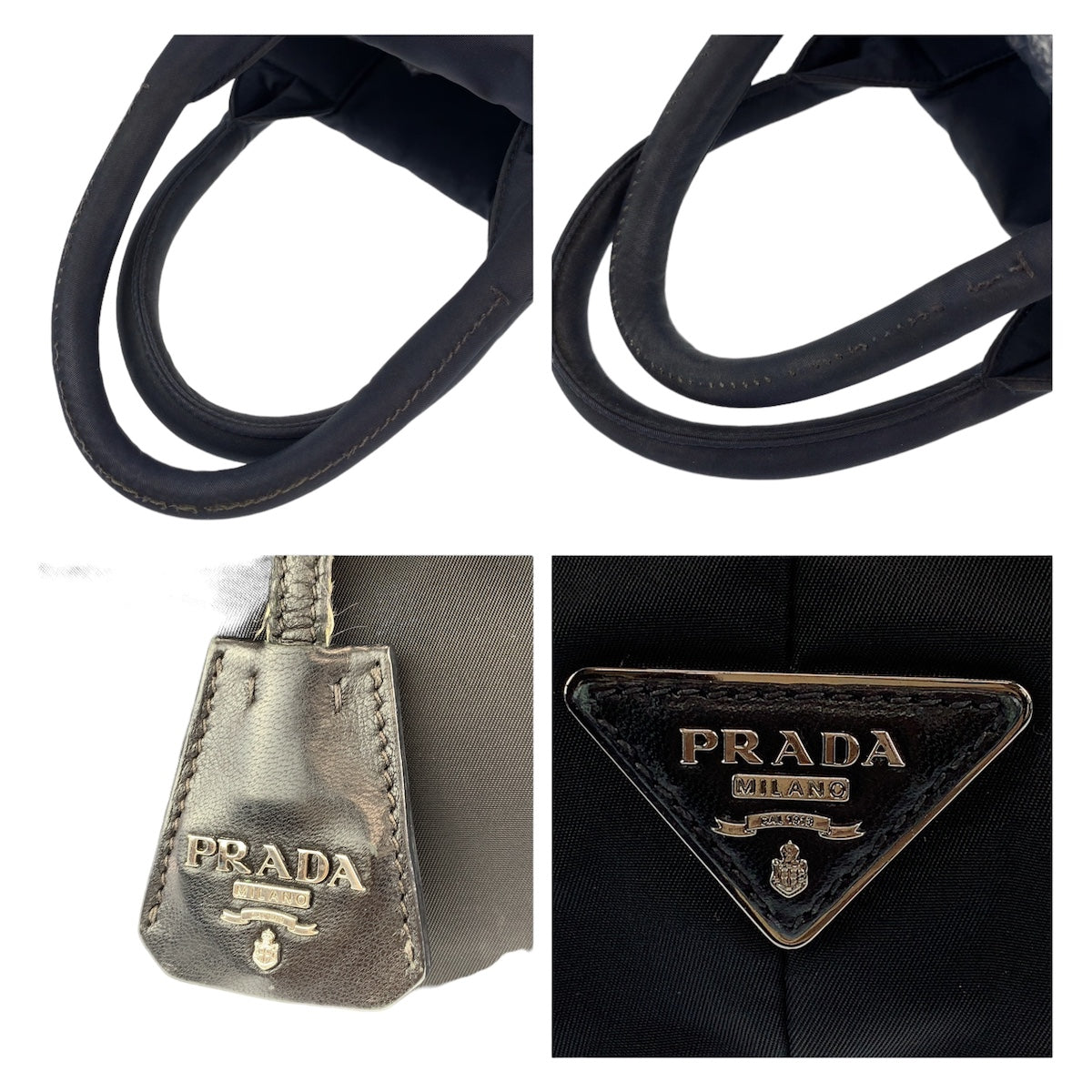 Prada Nylon Tessuto Logo Tote Bag