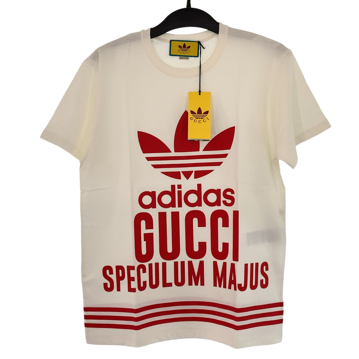 Gucci x Adidas Cotton S White Red Short Sleeve Shirt in Pristine Condition