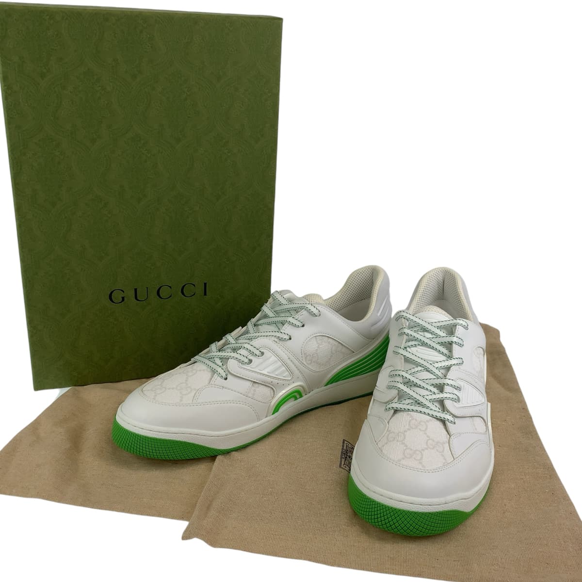 Gucci Leather GG Pattern Sneakers