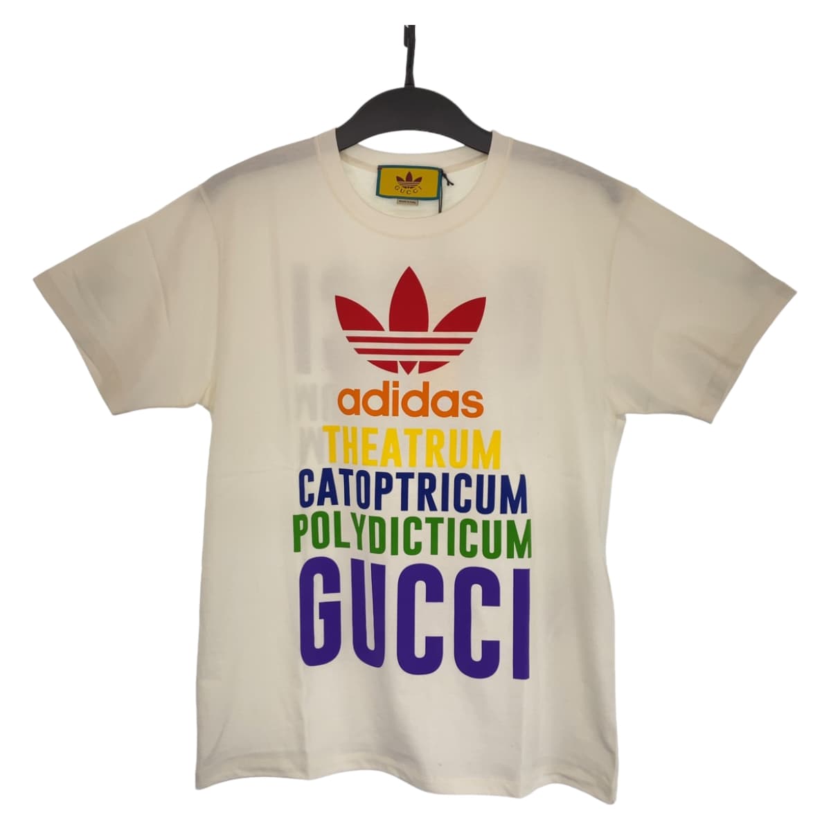 Gucci × adidas Cotton Top XS White Multicolor in Pristine Condition