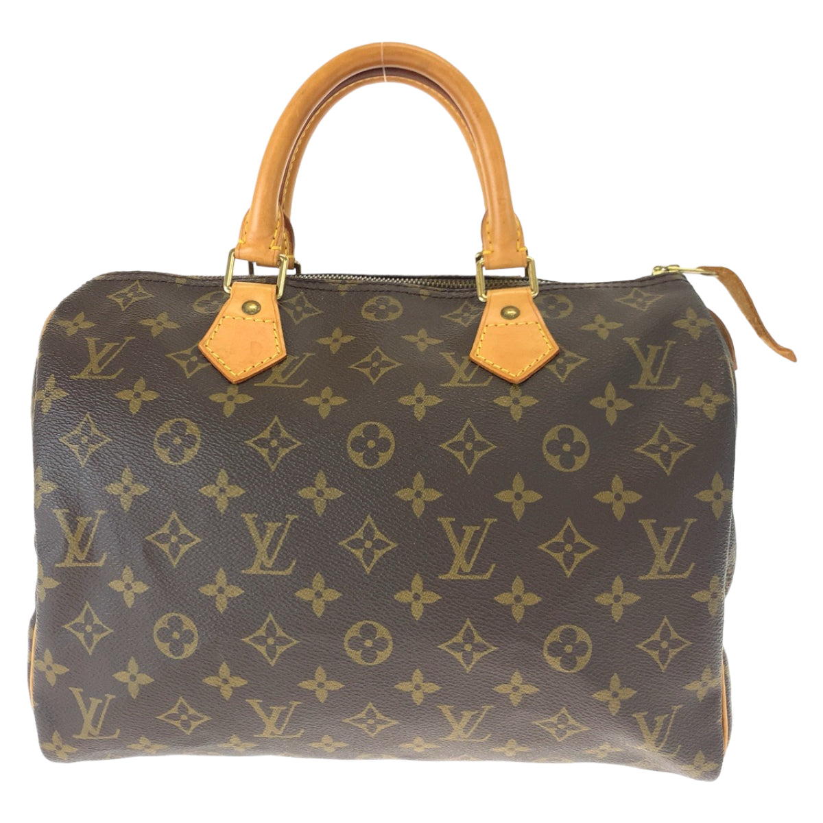 Louis Vuitton Monogram Speedy 30 Brown PVC Handbag M41526 in Very Good Condition