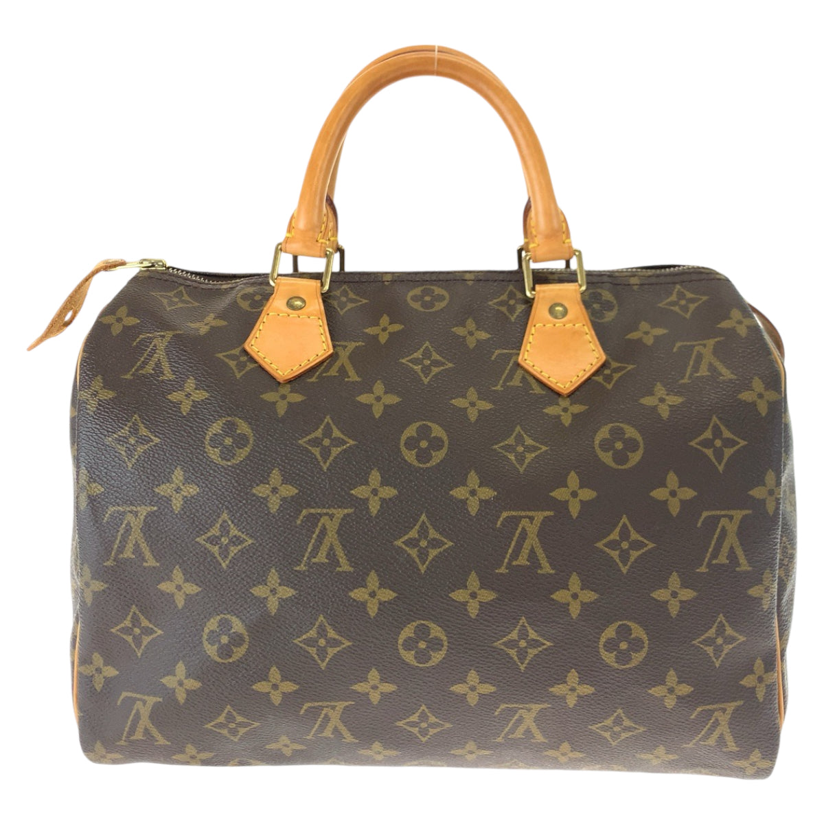 Louis Vuitton Monogram Speedy 30 Brown PVC Handbag M41526 in Very Good Condition