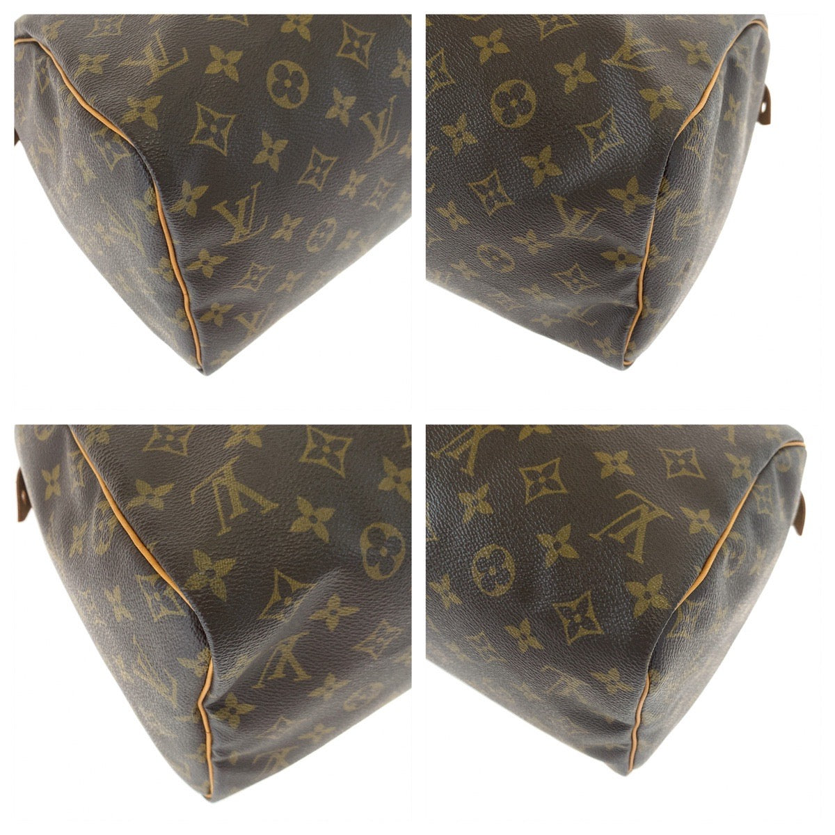 Louis Vuitton Monogram Speedy 30 Brown PVC Handbag M41526 in Very Good Condition