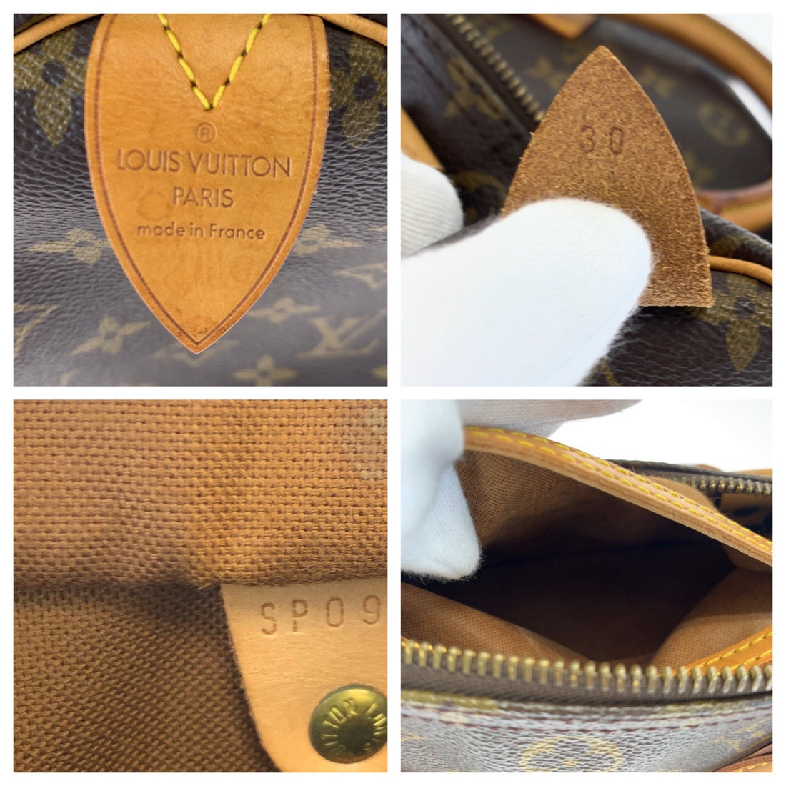 Louis Vuitton Monogram Speedy 30 Handbag Brown