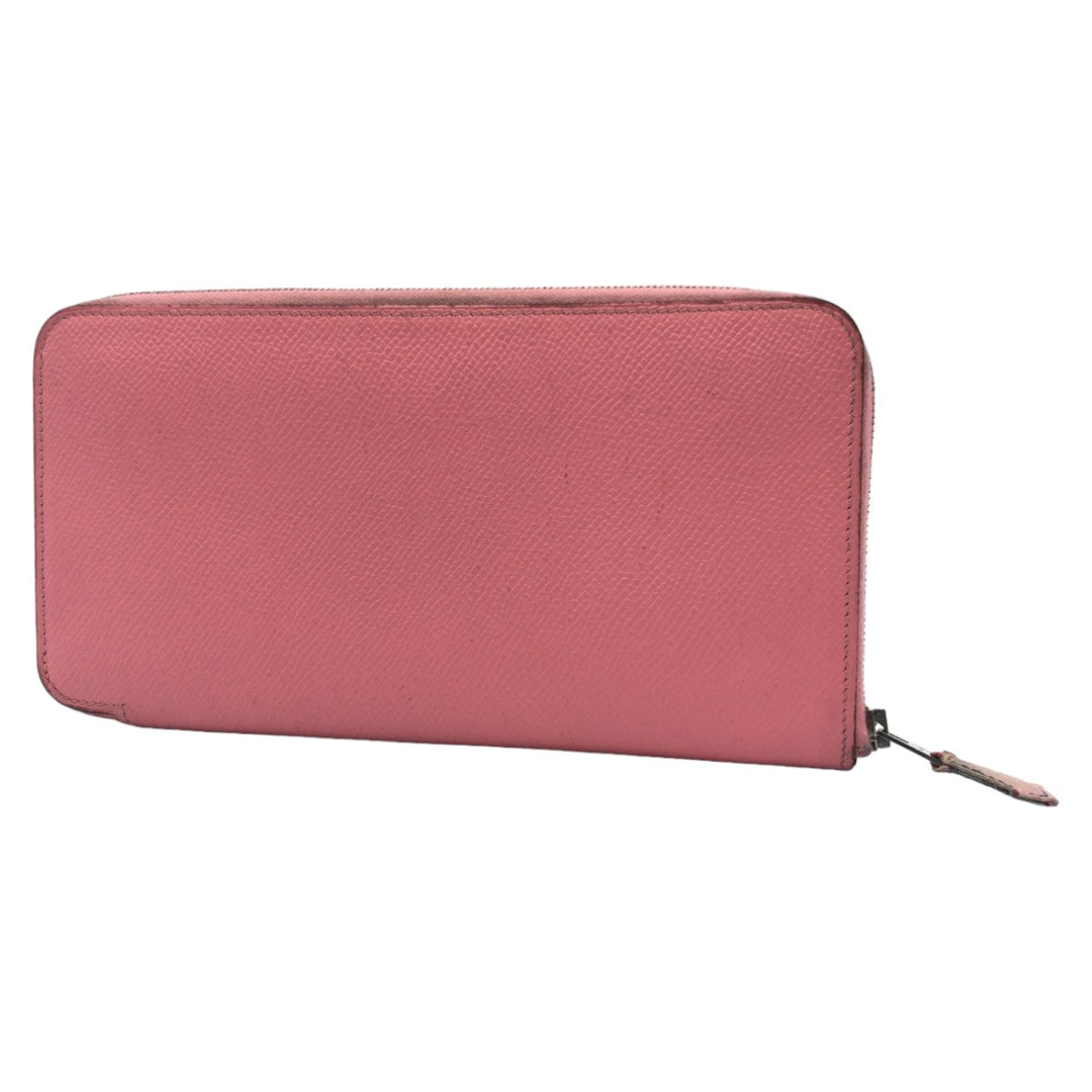 Hermes Azap Long Silk-in Pink Epsom Leather Long Wallet in Very Good Condition