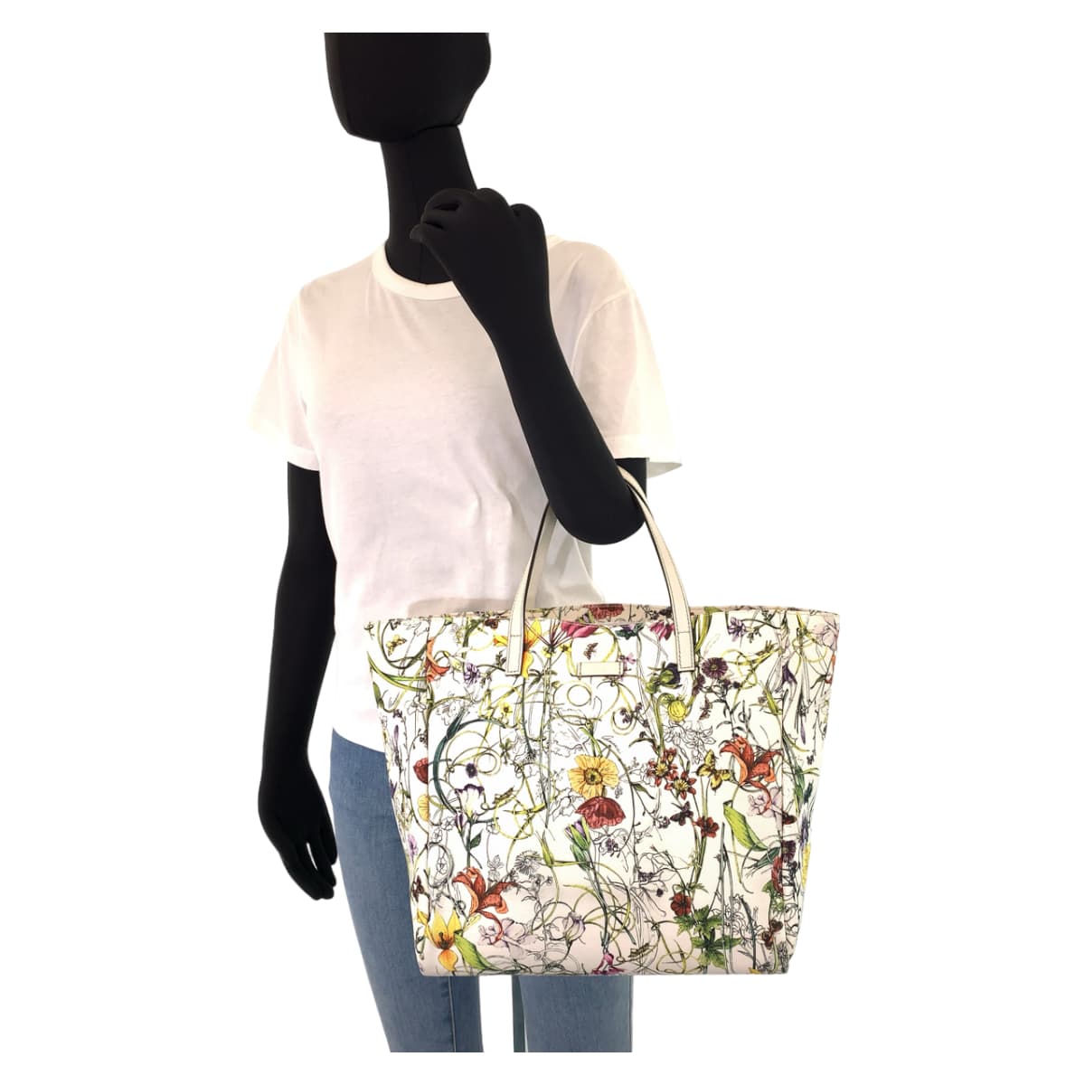 Gucci Flora Canvas Tote Bag 282439 in Great Condition