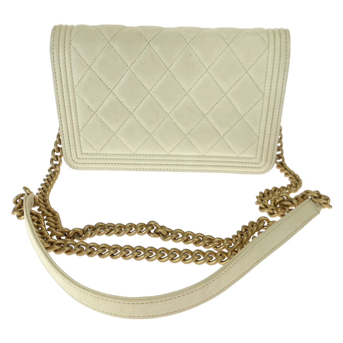 Chanel Caviar Skin Boy Chanel Matelasse Chain Wallet Shoulder Bag 405526 in Very Good Condition