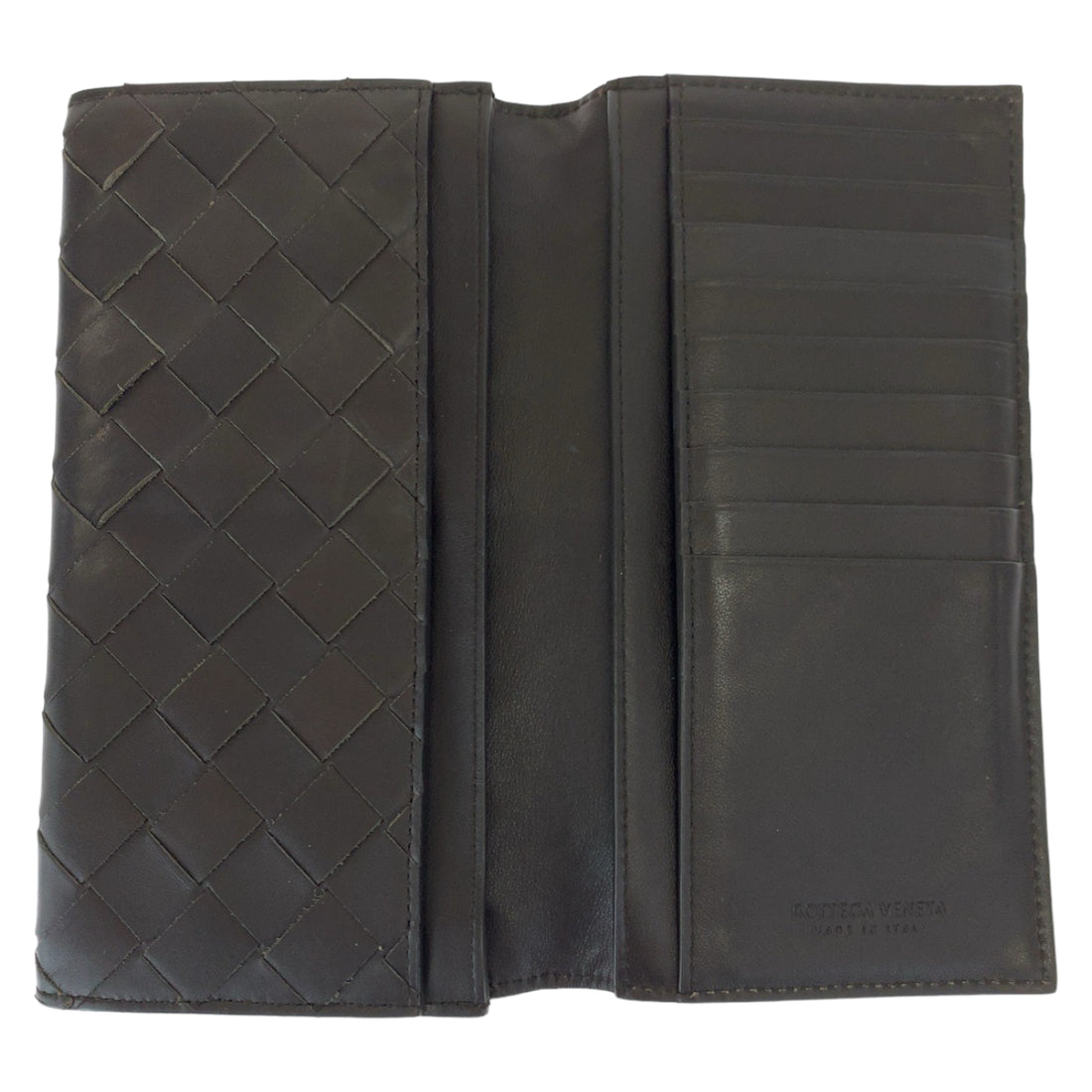 Bottega Veneta Brown Leather Bifold Wallet