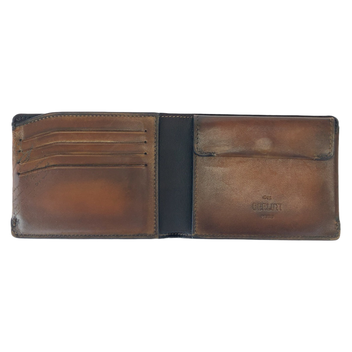 Berluti Leather Venezia Leather Calligraphy Essential Epure Wallet in Very Good Condition