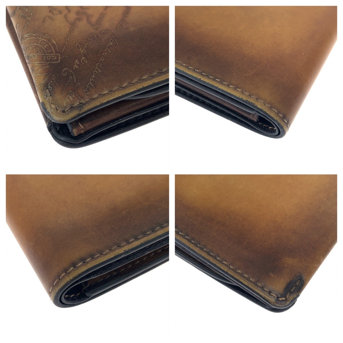 Berluti Leather Venezia Leather Calligraphy Essential Epure Wallet in Very Good Condition