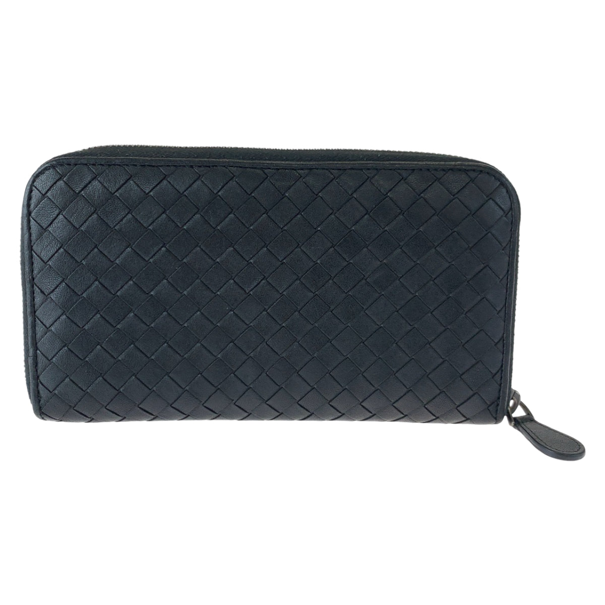 Bottega Veneta Intrecciato Lambskin Long Wallet Black