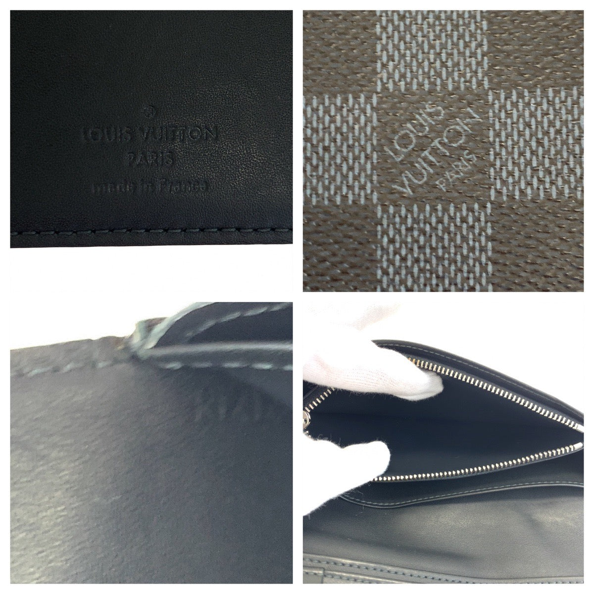 Louis Vuitton Damier Cobalt Portefeuille Plaza Long Wallet M63212 in Very Good Condition