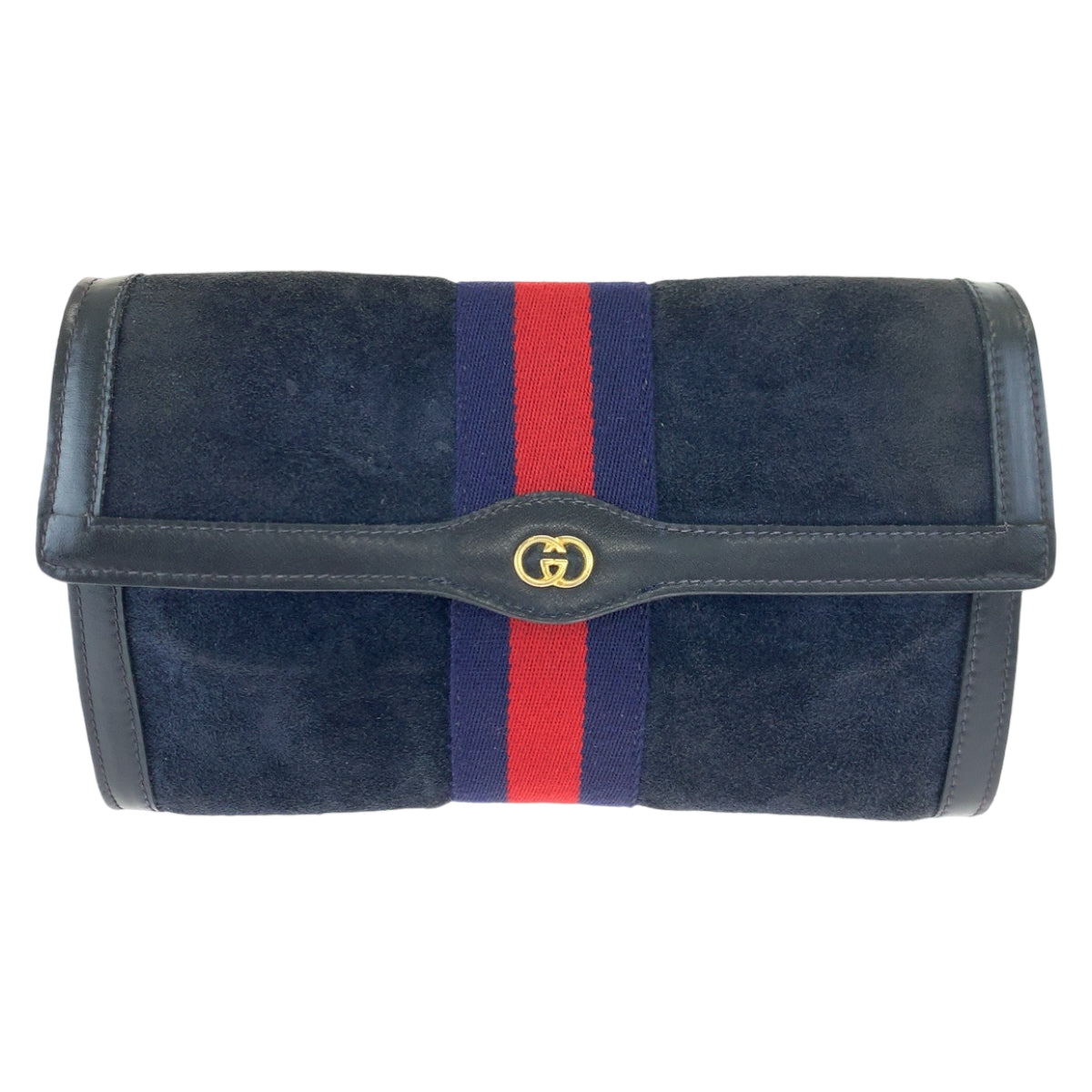 Gucci Vintage Suede/Leather Clutch Bag 405566 in Very Good Condition