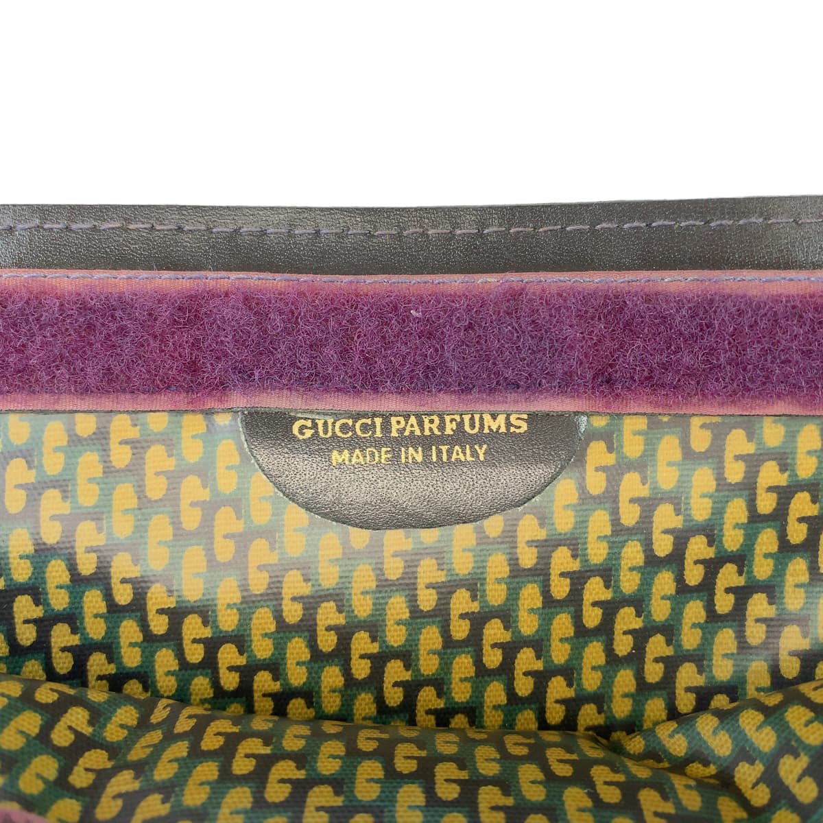 Gucci Suede/Leather Sherry Line Clutch Bag 405575 in Very Good Condition