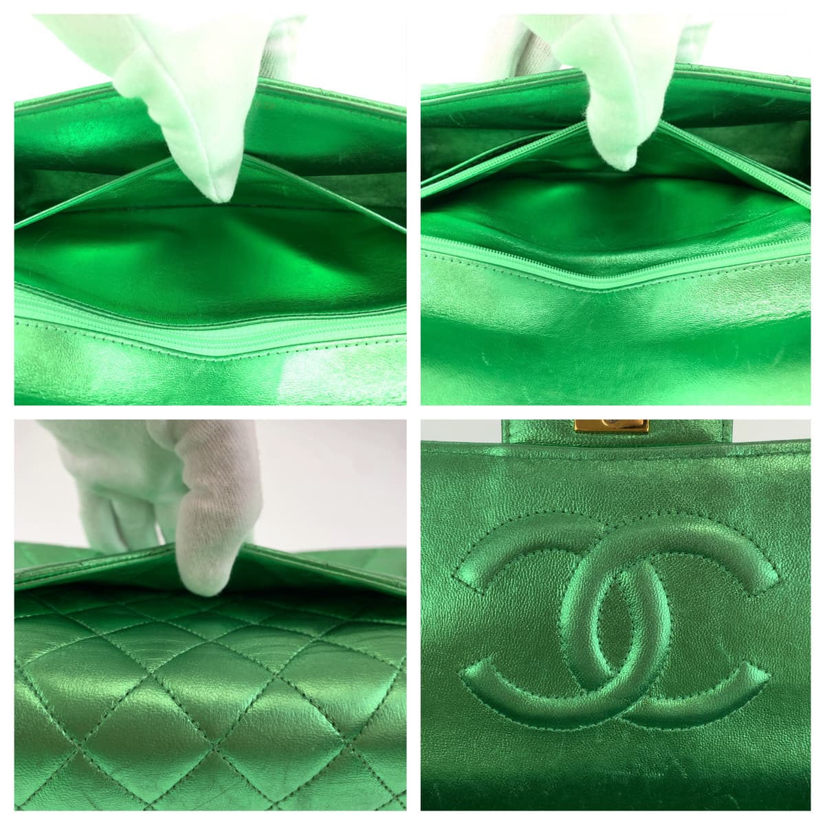 Chanel Vintage Lambskin Matelasse Handbag in Very Good Condition