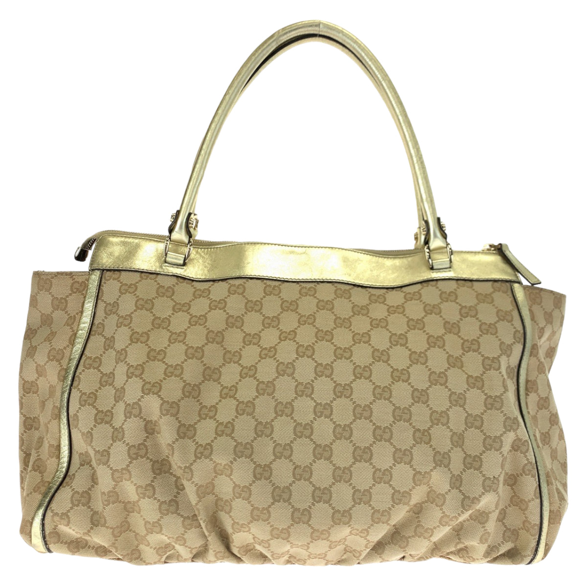 Gucci GG Canvas Leather Abbey Tote Bag