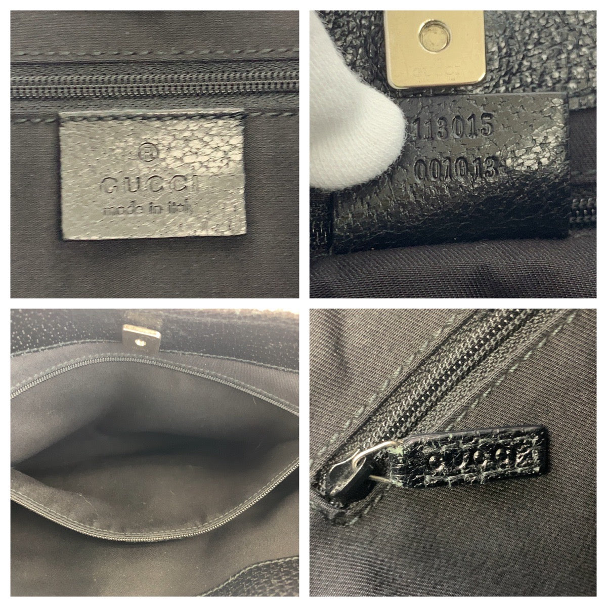 Gucci GG Canvas/Leather Tote Bag 113015 in Very Good Condition