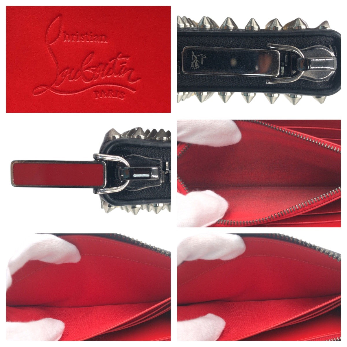 Christian Louboutin Panettone Gradient Studs Leather Long Wallet