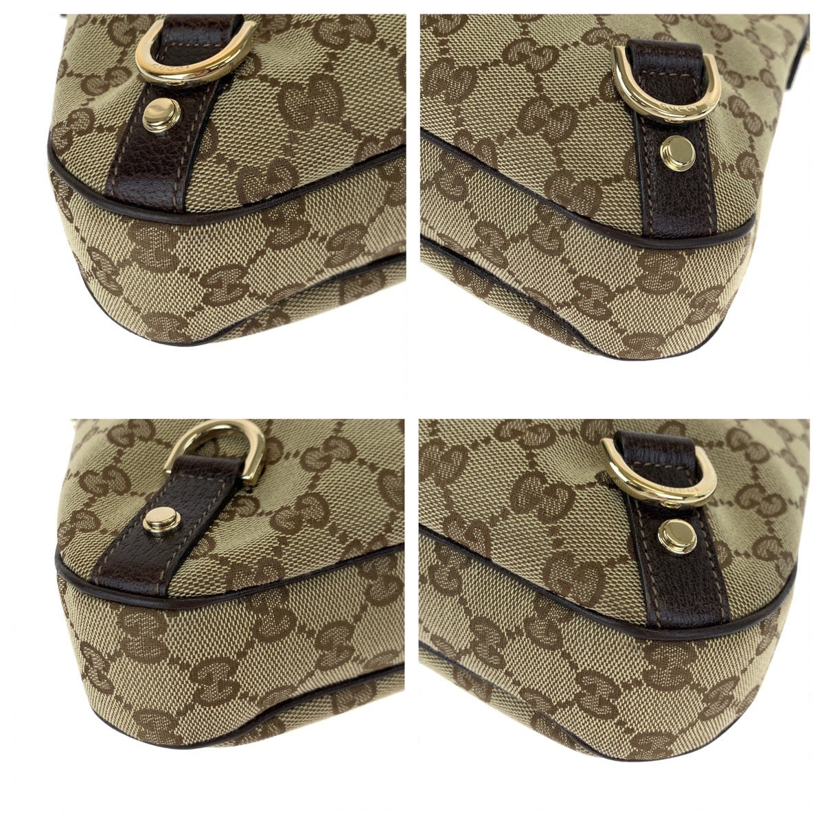 Gucci Abbey GG Canvas Leather Shoulder Bag