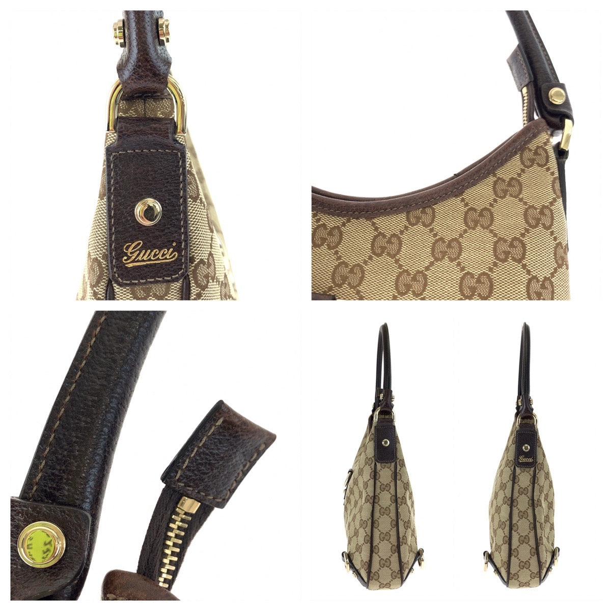 Gucci Abbey GG Canvas Leather Shoulder Bag