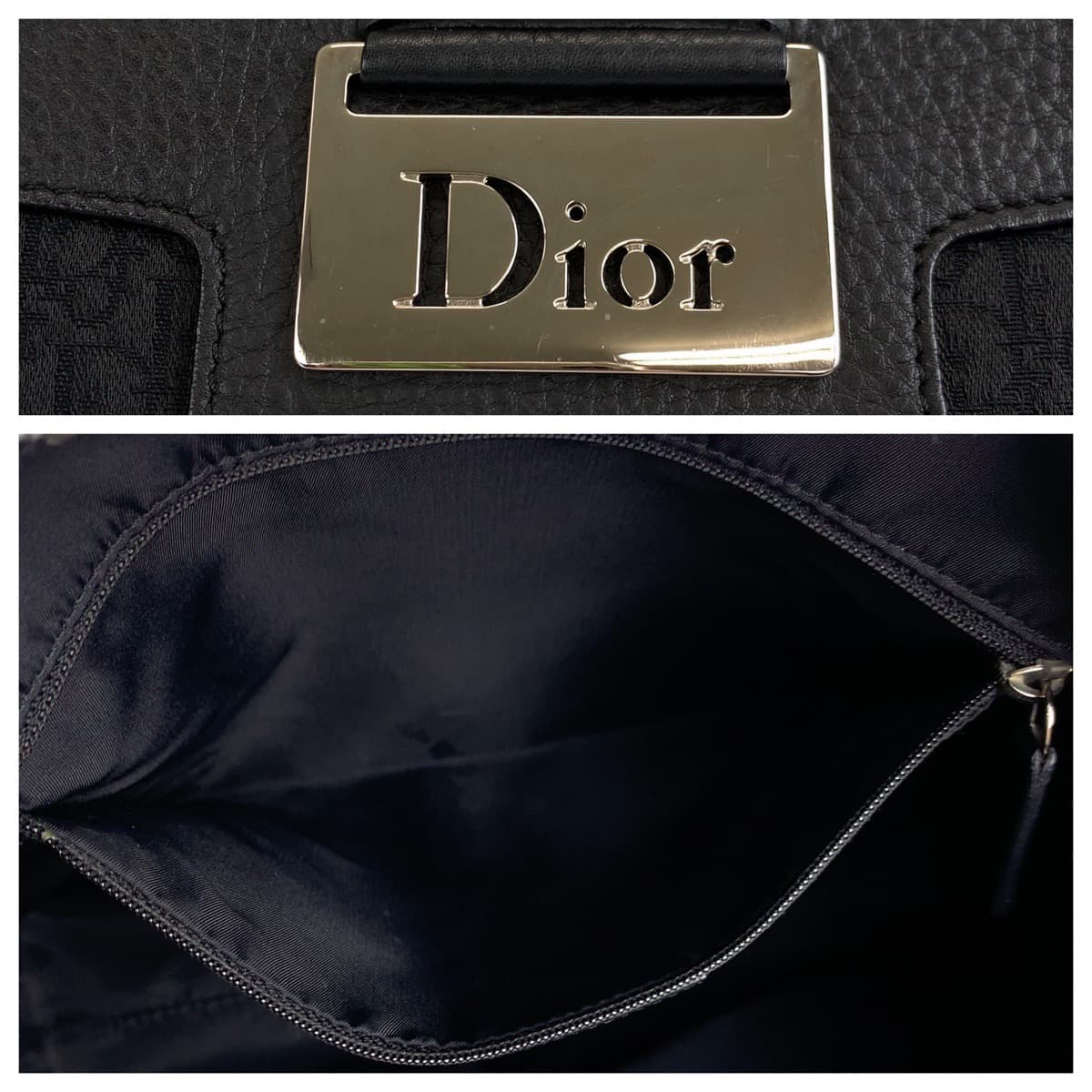 Dior Trotter Oblique Canvas/Leather Shoulder Bag in Very Good Condition