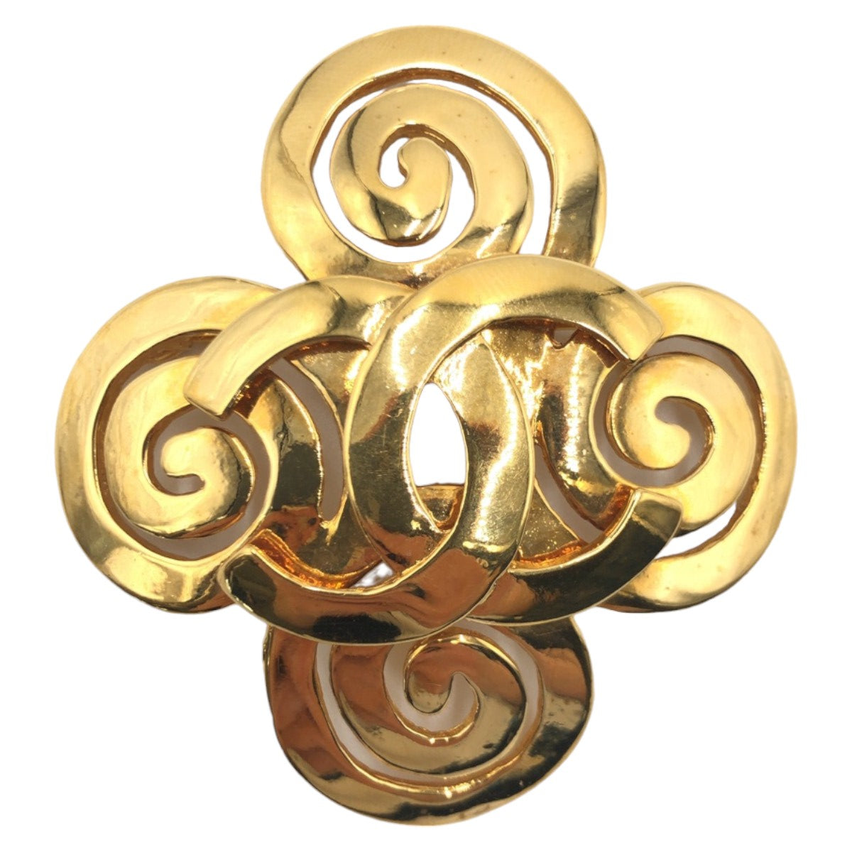 Chanel Gold Metal Coco Mark Brooch